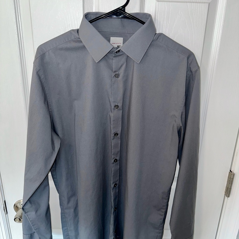 J.Ferrar Charcoal Dress Shirt